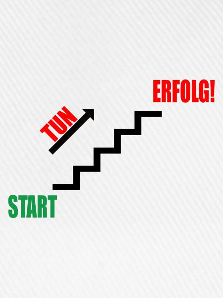 Treppe Erfolg durch Tun