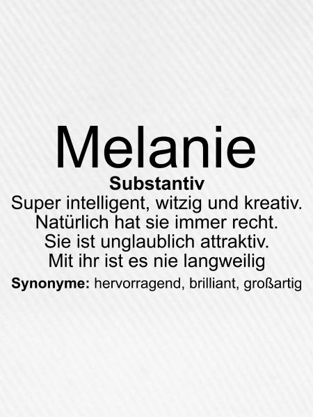 Name Definition Melanie