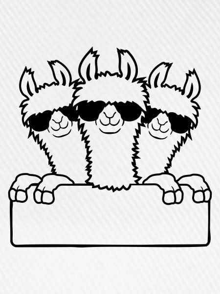 Team Lamas Freunde Schild