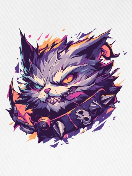 Bedrohliche Katze