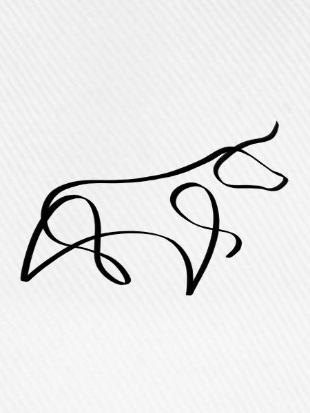 One Line Stier schwarz
