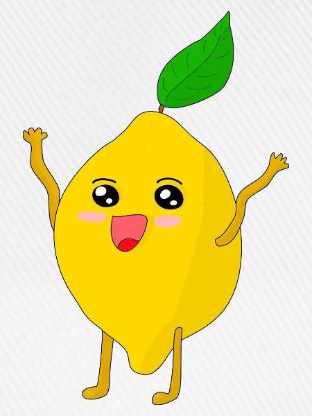 Lustige Happy Zitrone