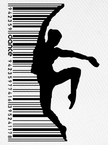 Tänzerin im QR Code Style