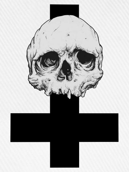 Skull kreuz invertiert