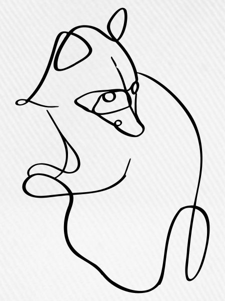 Stilisierter stilisierter stilisierter Waschbär