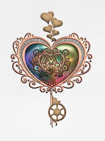 Romantisches Steampunk-Herz