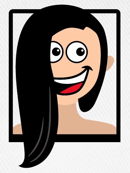Lächelnde brünette Frau