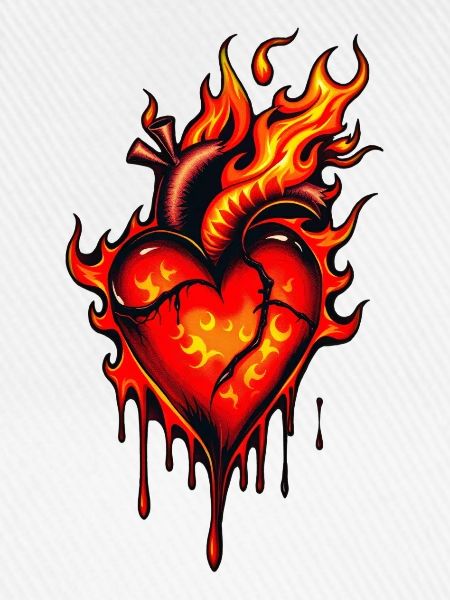 Flammendes Herz.