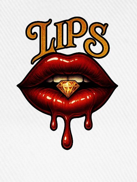 Verlockende Lippen mit Diamant