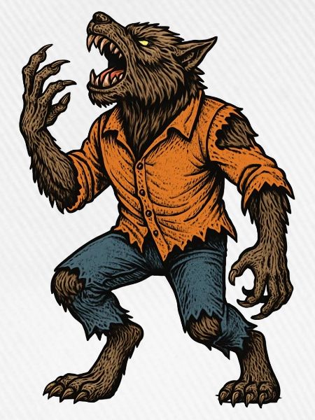 Gruseliger Werwolf - Halloween