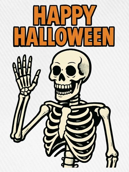 Frohes Halloween - Skelett