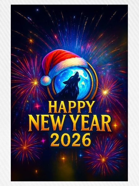 Winterwolf Neujahr 2026