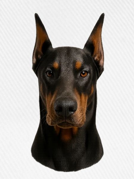 Dobermann Kopfporträt