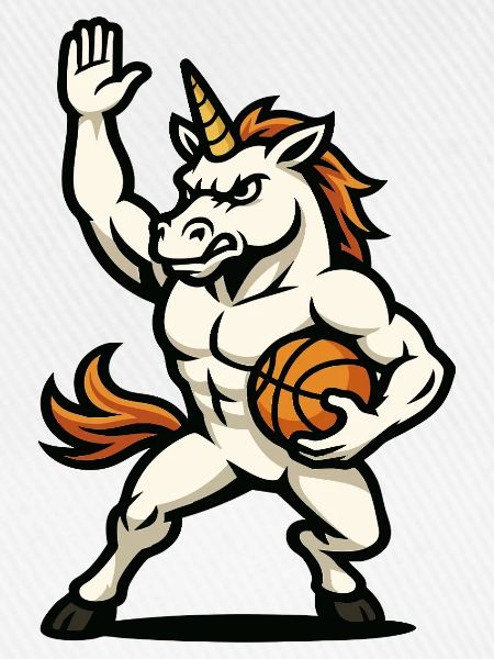 Basketball-Einhorn-Krieger
