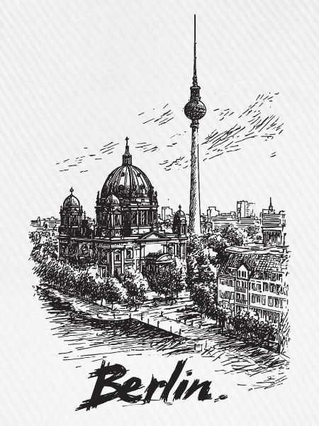Berliner Skyline Silhouette