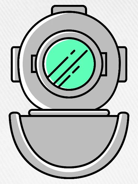 Taucherhelm Tauchen symbol
