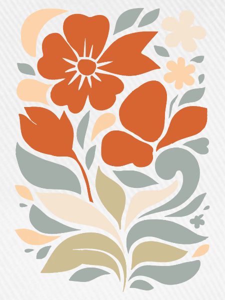 Abstraktes Blumen Muster Illustration