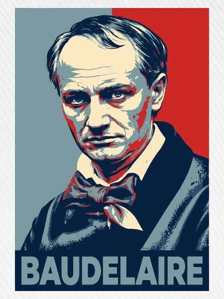 Baudelaire Pop-Art-Porträt