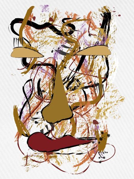 Abstraktes Portrait Expressionismus Kunst
