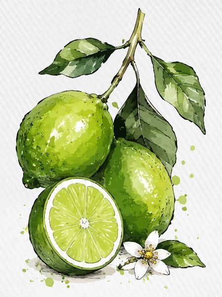 Limette Aquarell 