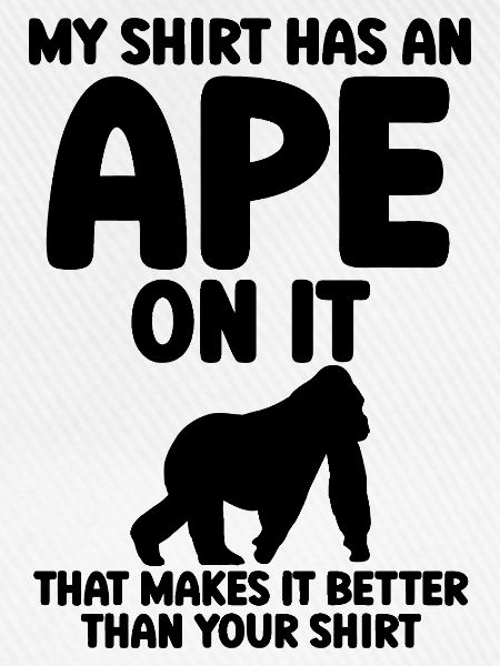 Affe Spruch Silhouette