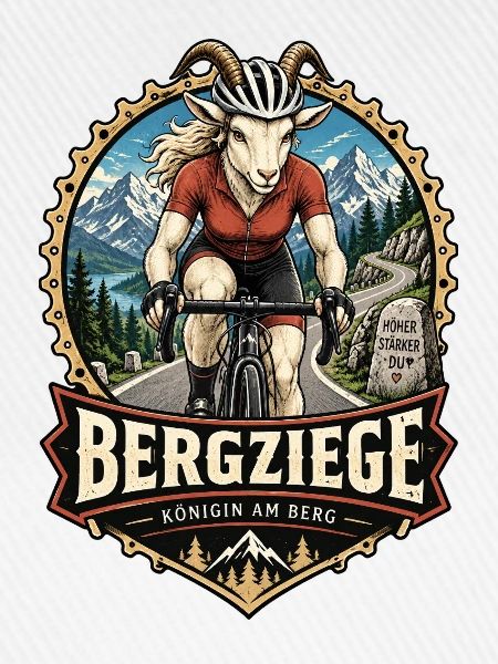 Rennradfahrerin Bergziege