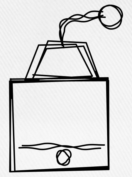 Kaffeemühle handgezeichnet