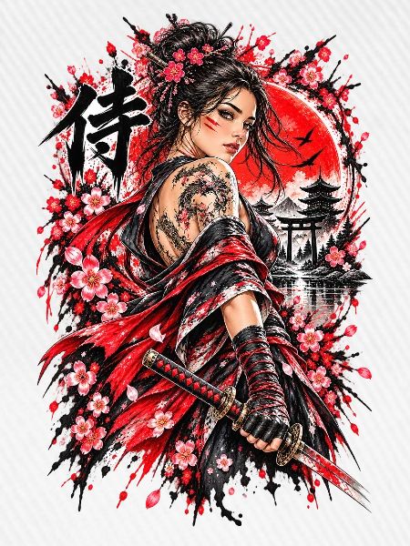 Japan Samurai Kriegerin – Sakura Design