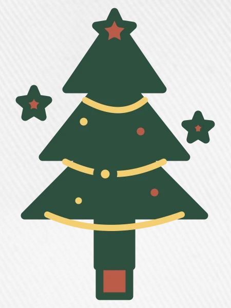 Minimaler Weihnachtsbaum mit Lichtern