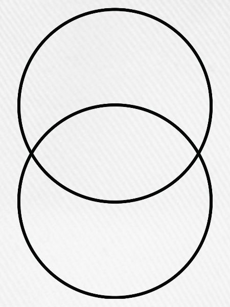 Überlappende Kreise: Minimale geometrische Kunst