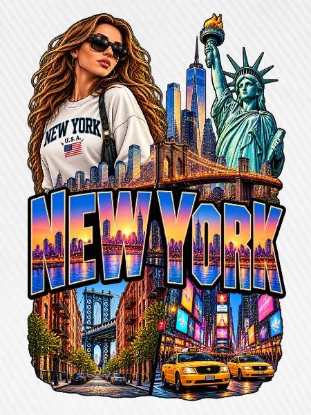 Neon NY Skyline Stil