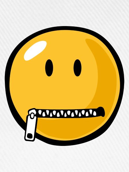 Smiley zipped mouth