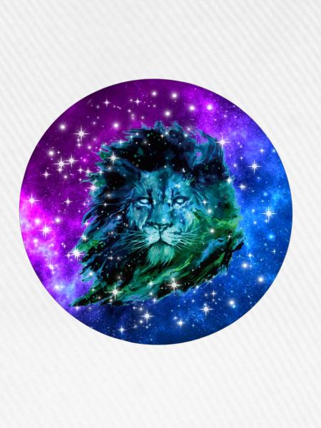 Galaxy Löwe mit Galaxy Design