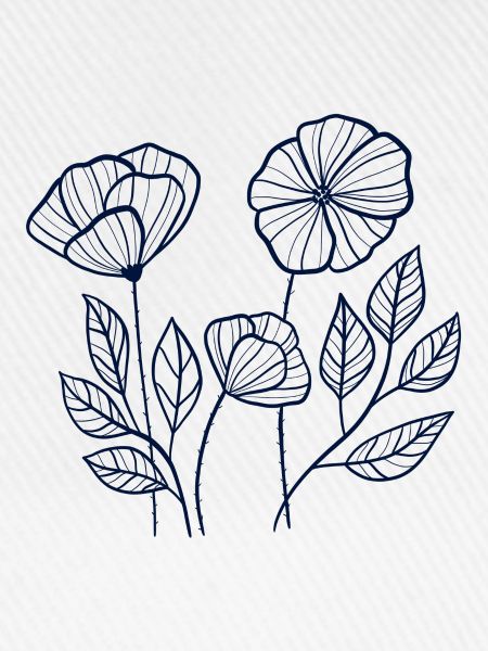 Blaue Mohnblumen