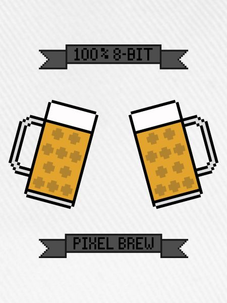 8-Bit Pixel Beer Mug