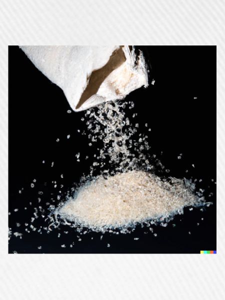 a bag of rice falling