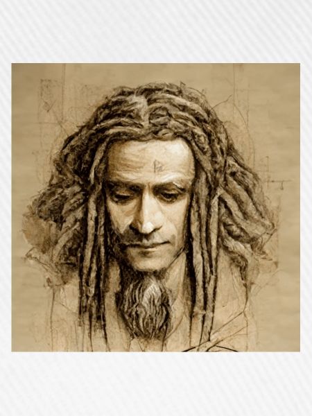 Rastafari-skizzenmalerei