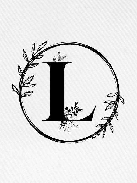 Buchstabe L Floral