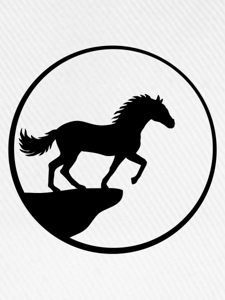 Klippe Mond Stehendes Pferd