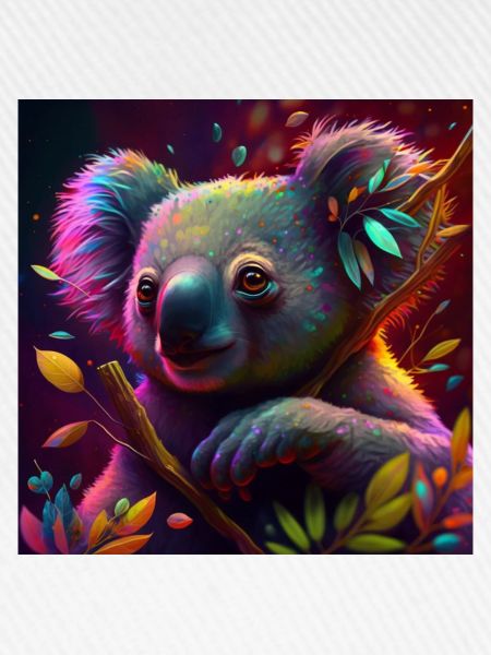 Farbiger Koala, einzigartiges Design