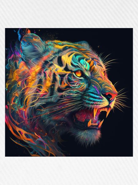 Farbiger Tiger, einzigartiges Design