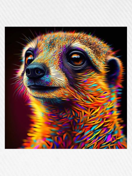 Farbiges Erdmännchen, einzigartiges Design