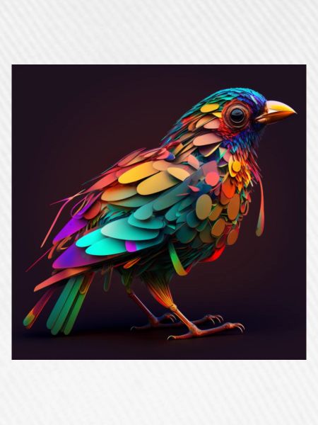 Farbiger Vogel, einzigartiges Design