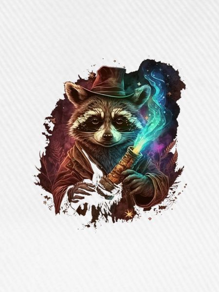 Fantasy-Zauberer Waschbär