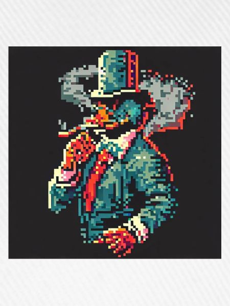 Rauchende Ente [Pixelkunst]