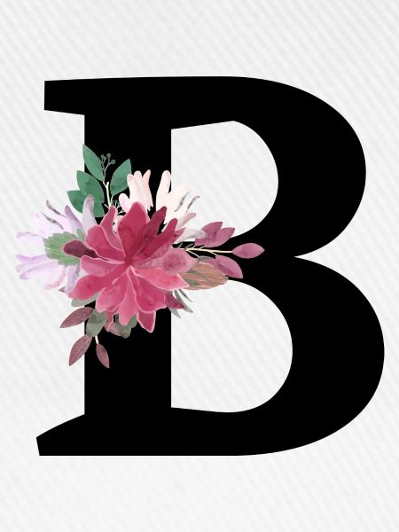 Floraler Buchstabe b