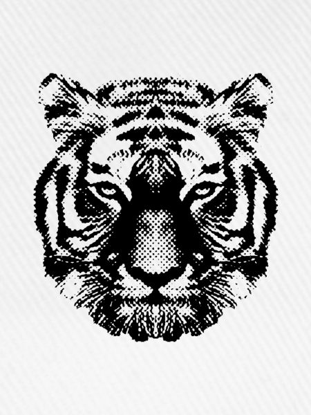 Tiger | Dot Art | black