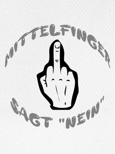 Mittelfinger sagt "nein"
