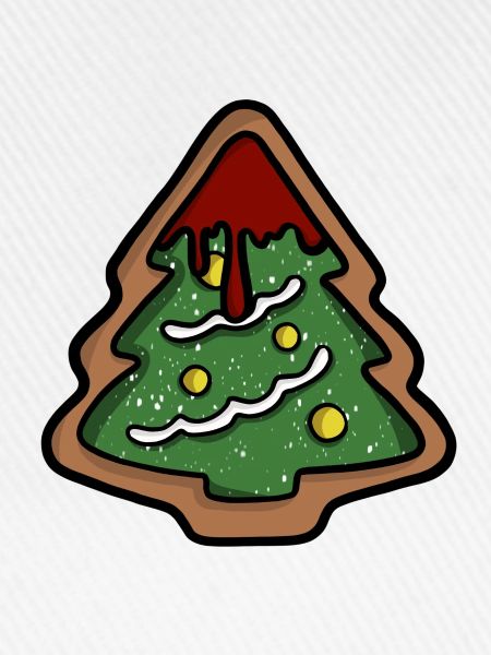 blutiges Weihnachtsbaum Plätzchen