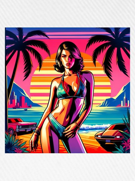 beach palm girl